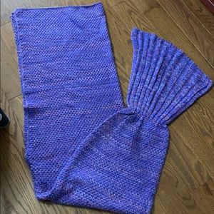 Hand crocheted mermaid blanket